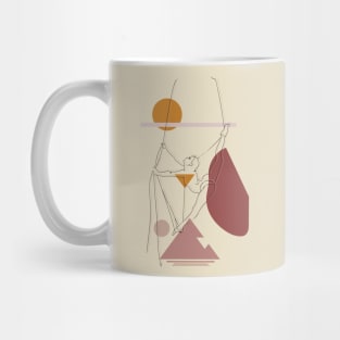 Aerial Silks Line Art Mug